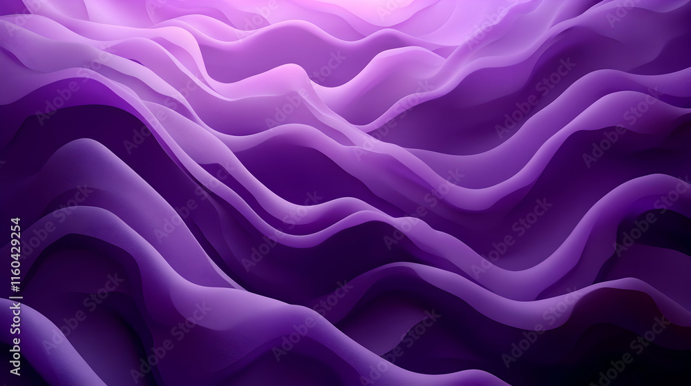 Abstract wavy purple patterns creating a serene and modern visual experience.