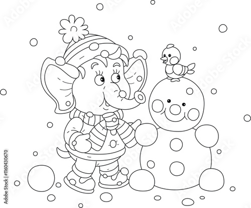 Cute little elephant playin...