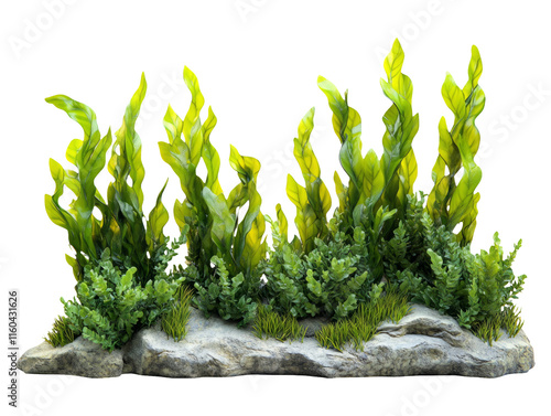 Underwater Kelp Forest with Clay Material Setting Elements