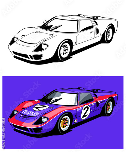 Nitro Knight Racing Car Illustration 