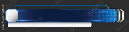 Futuristic design lower third banner. Broadcast news lower third banner template design. Lower third bar template for breaking news. Video headline title