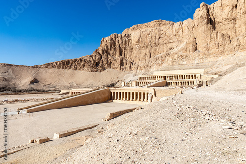 Mortuary Temple of Hatshepsut in the necropolis Deir el-Bahari of Thebes, Egypt, Luxor photo