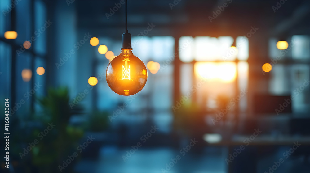 Illustration Background - Glowing Light Bulb, Bokeh, Blur, Interior, Design, Sunset, Window, Warm, Cozy Illustration Background - Glowing Light Bulb, Bokeh, Blur, Interior, Design, Sunset, Window, Warm, Cozy