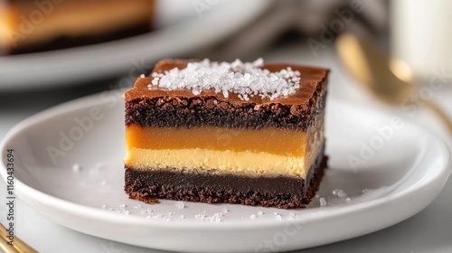 Wallpaper Mural Decadent Layered Dessert with Chocolate and Caramel Topping Torontodigital.ca