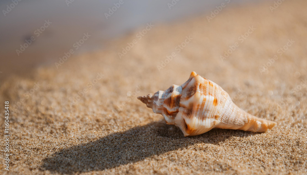 Dog head triton shell on clean sand. Summer vacation and travel concept. Natural element. Dog head triton shell on clean sand. Summer vacation and travel concept. Natural element.
