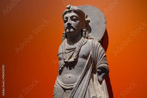 Bodhisattva Gfey Schist Gandhara 3rd century CE India photo