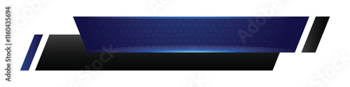 Futuristic design lower third banner. Broadcast news lower third banner template design. Lower third bar template for breaking news. Video headline title