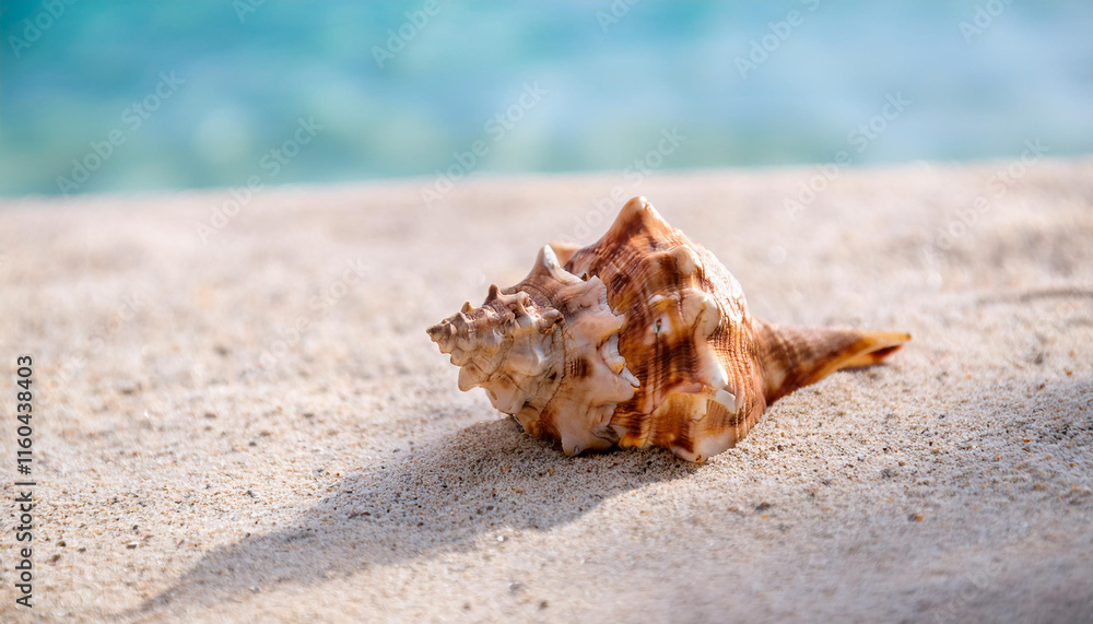 Dog head triton shell on clean sand. Summer vacation and travel concept. Natural element. Dog head triton shell on clean sand. Summer vacation and travel concept. Natural element.