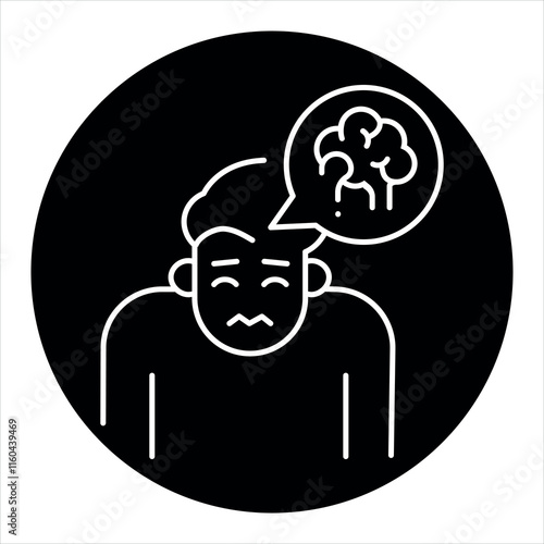Dissociative disorders line color icon Sign for web page