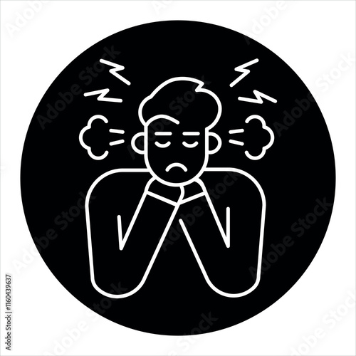 Stress line black icon Sign for web page