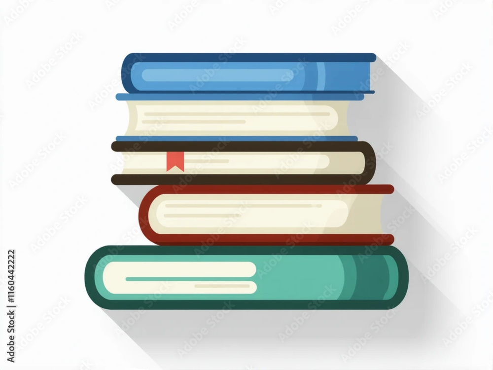 Stack of Books Illustration for Educational Resources Stack of Books Illustration for Educational Resources