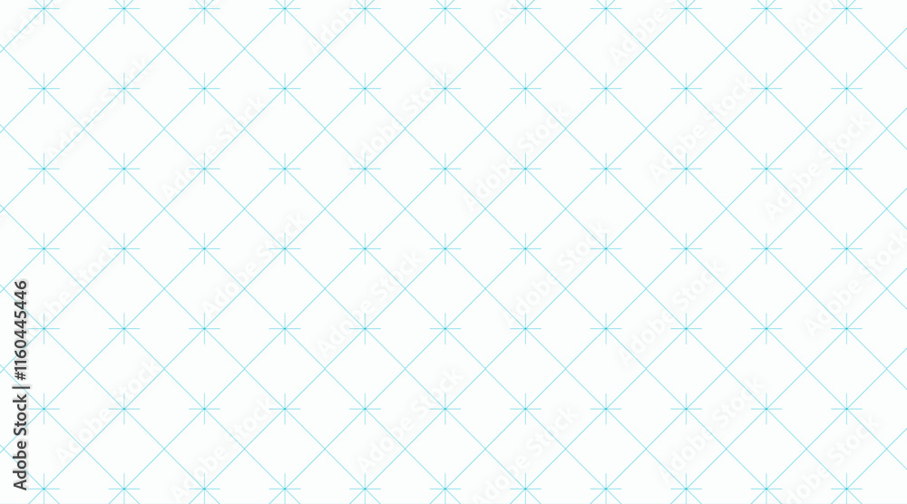 Naklejka premium Pattern design with geometric vector shape | Diamond seamless pattern design with floral shape with sky color