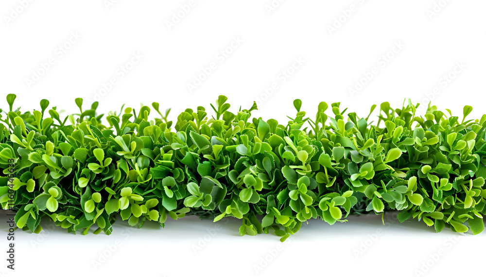 Obraz premium Green artificial grass isolated on white. Garden decor