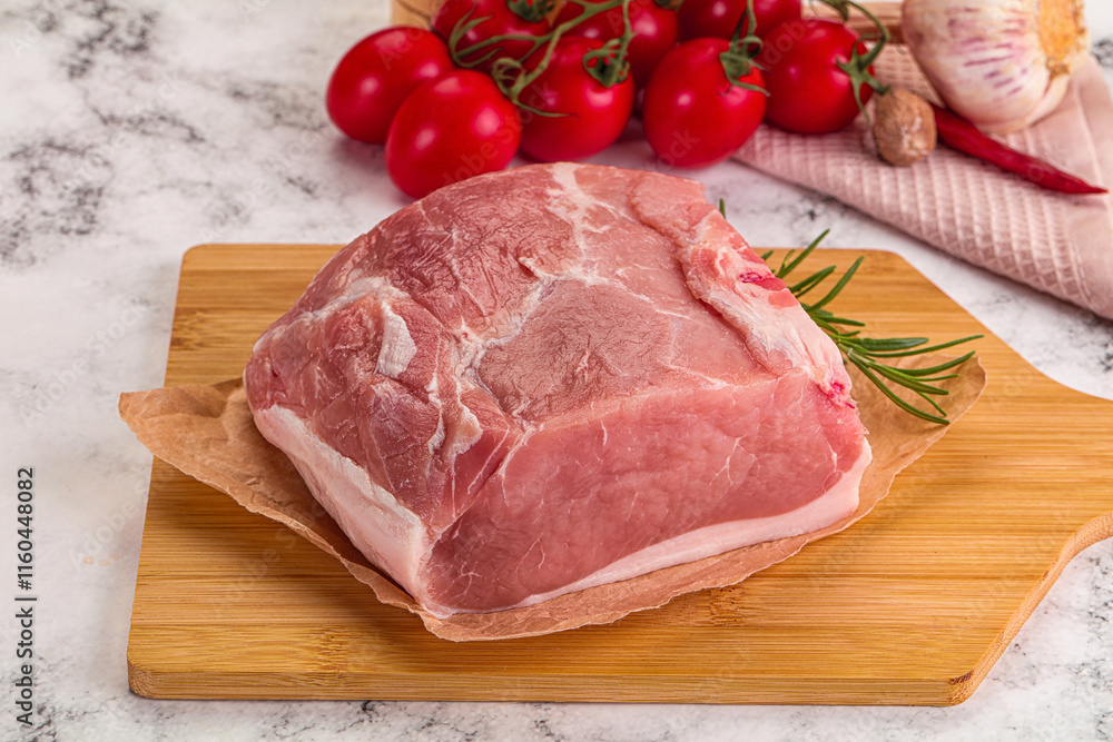 Raw pork meat piece for cooking Raw pork meat piece for cooking