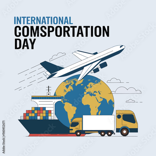 international customs day banner, poster, card