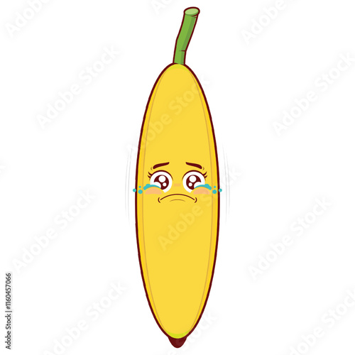 banana scared face cartoon cute