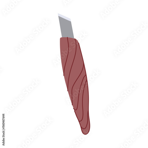 hand chisel carving cartoon. create shape, carve woodwork, project artist hand chisel carving sign. isolated symbol vector illustration