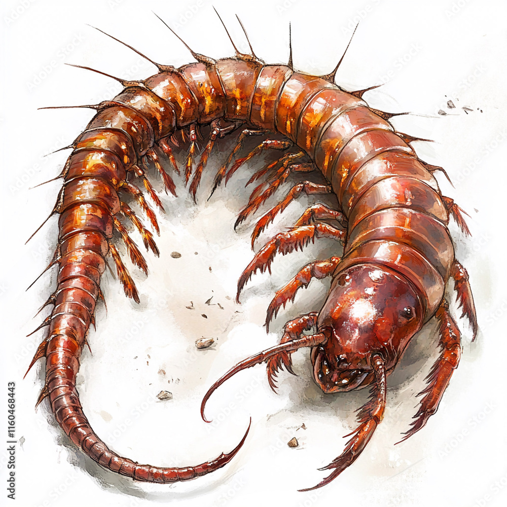 Fototapeta premium Close up of a centipedes