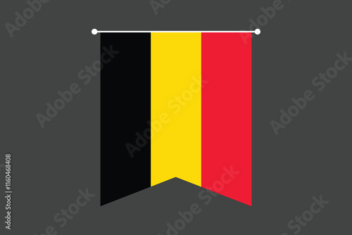 Belgium flag, The flag of Belgium, Flag of Belgium national country symbol illustration Vector, Rectangle Belgium flag illustration, Flat vector illustration
