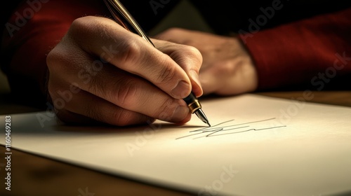 The Hand Signing a Document