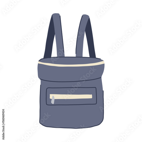 pad diaper bag cartoon. pockets versatile, durable designer, compact spacious pad diaper bag sign. isolated symbol vector illustration