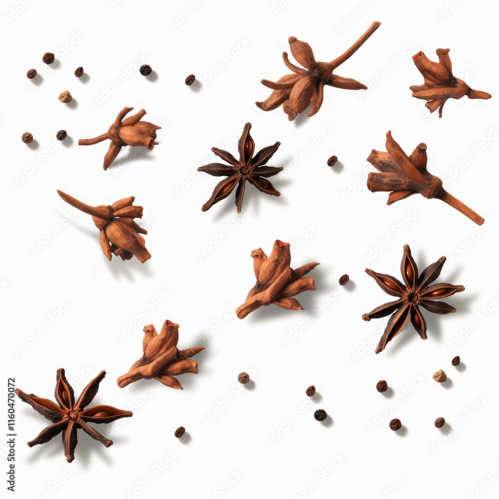 star anise isolated on white star anise isolated on white