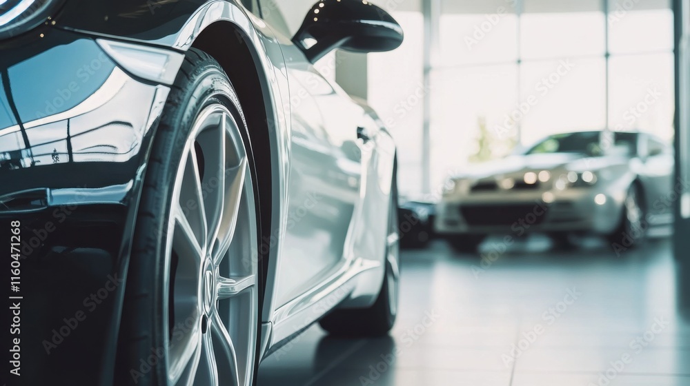 Customer vehicle appraisal consultation. Featuring a dealer discussing trade-in offers with a client Customer vehicle appraisal consultation. Featuring a dealer discussing trade-in offers with a client