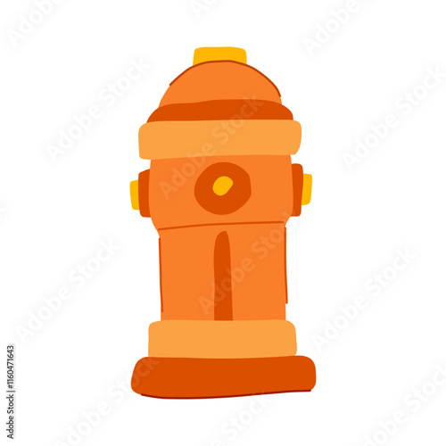 urban fire hydrant cartoon. city fighter, extinguisher pump, connection pressure urban fire hydrant sign. isolated symbol vector illustration