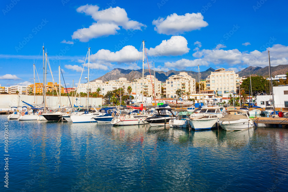 Marbella city port panoramic view in Spain Marbella city port panoramic view in Spain