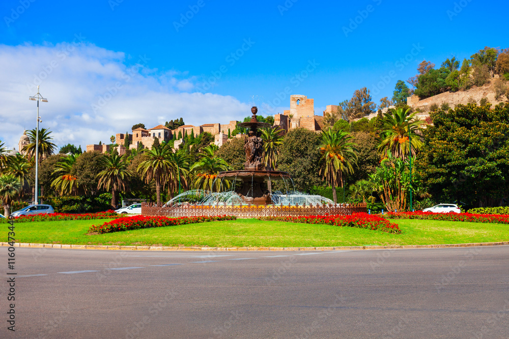 Fototapeta premium The fountain of the Three Graces, Malaga