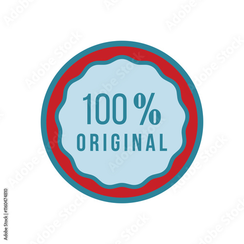 100% original Decorated Seal Stamp Icon color Hand Drawn Label Design Vector Graphic Stock Illustration