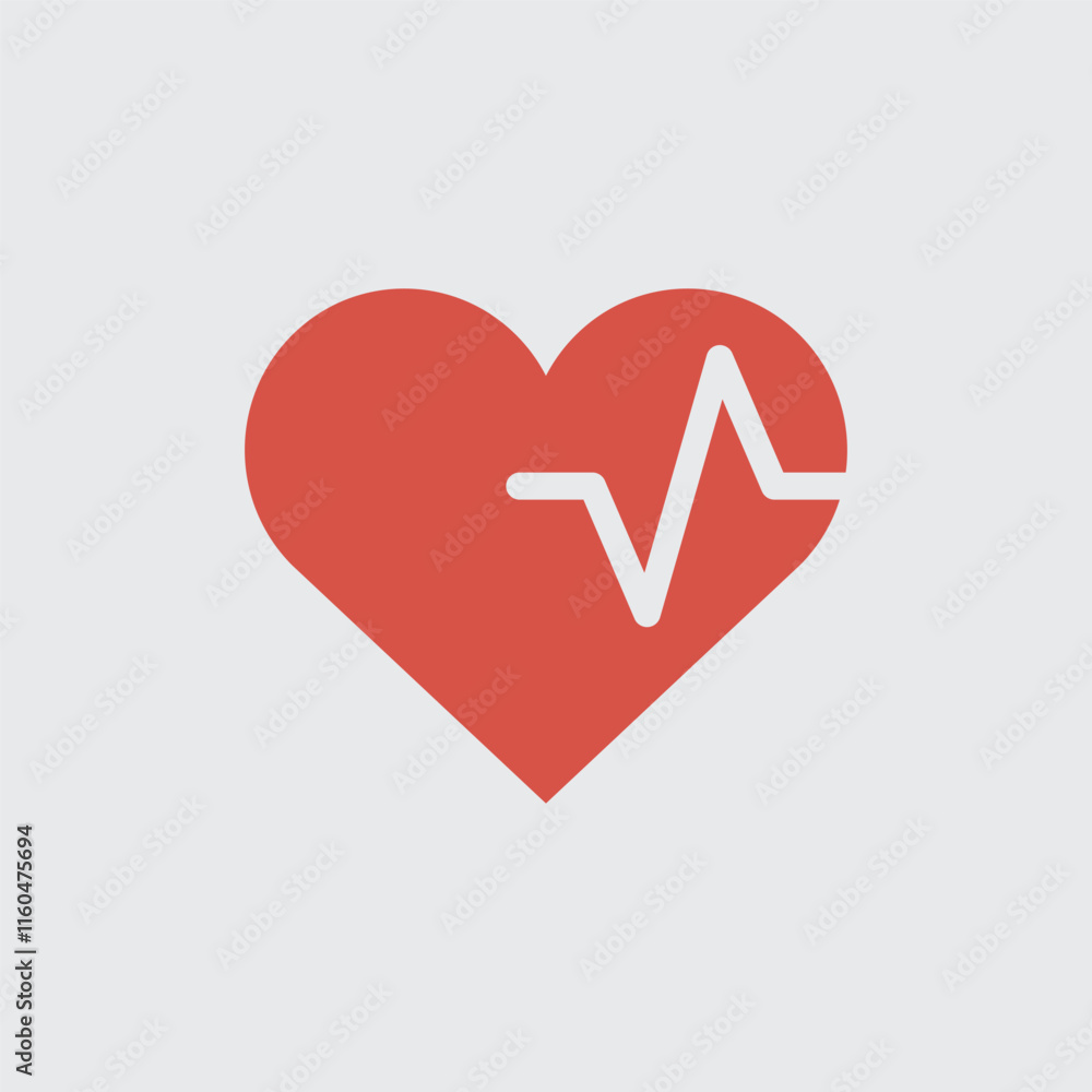 A beautifully crafted pixel art heart featuring a heartbeat line within it A beautifully crafted pixel art heart featuring a heartbeat line within it