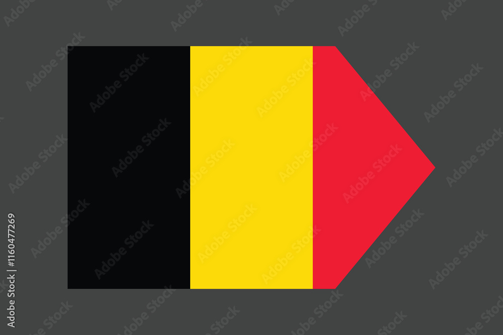 Fototapeta premium Belgium flag sign, Belgium flag vector graphic, Belgium country flag is a symbol of freedom, National Belgium flag, vector illustration