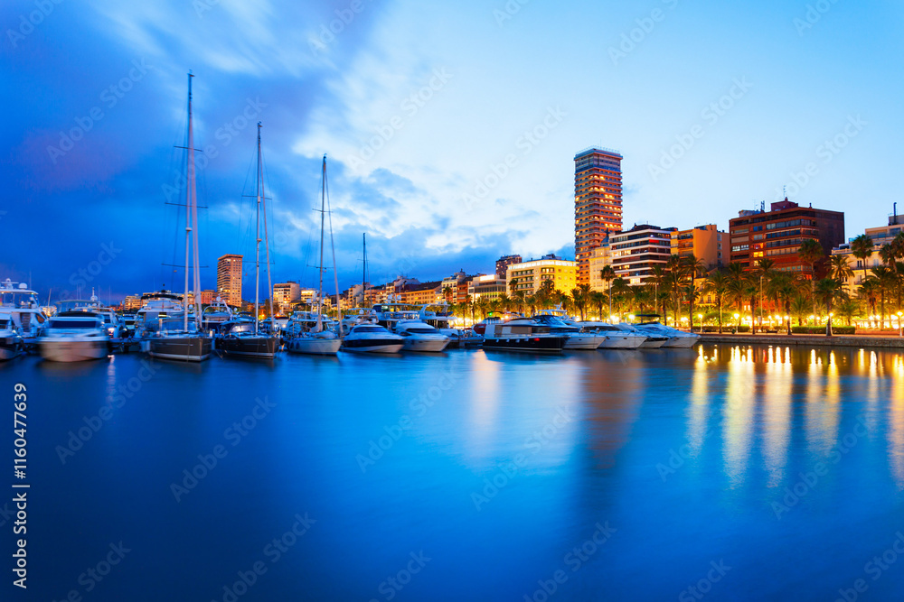 Fototapeta premium Marina of the Port of Alicante city, Spain