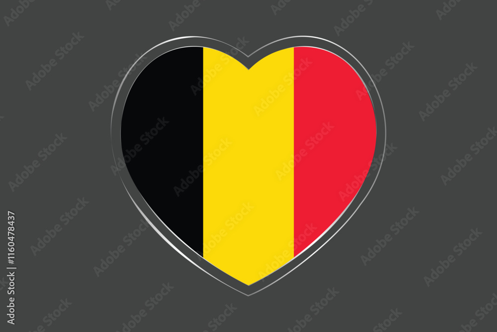 Fototapeta premium Belgium flag sign, Belgium flag vector graphic, Belgium country flag is a symbol of freedom, National Belgium flag, vector illustration 