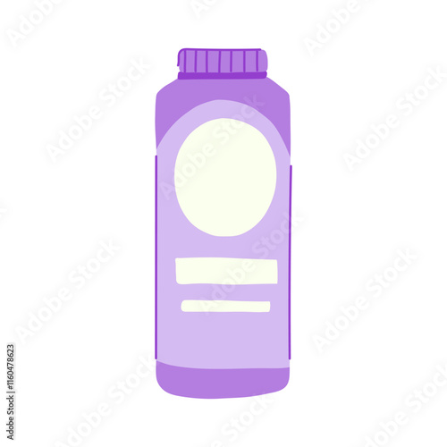 formula powder baby cartoon. wipes lotion, bib pacifier, blanket onesie formula powder baby sign. isolated symbol vector illustration