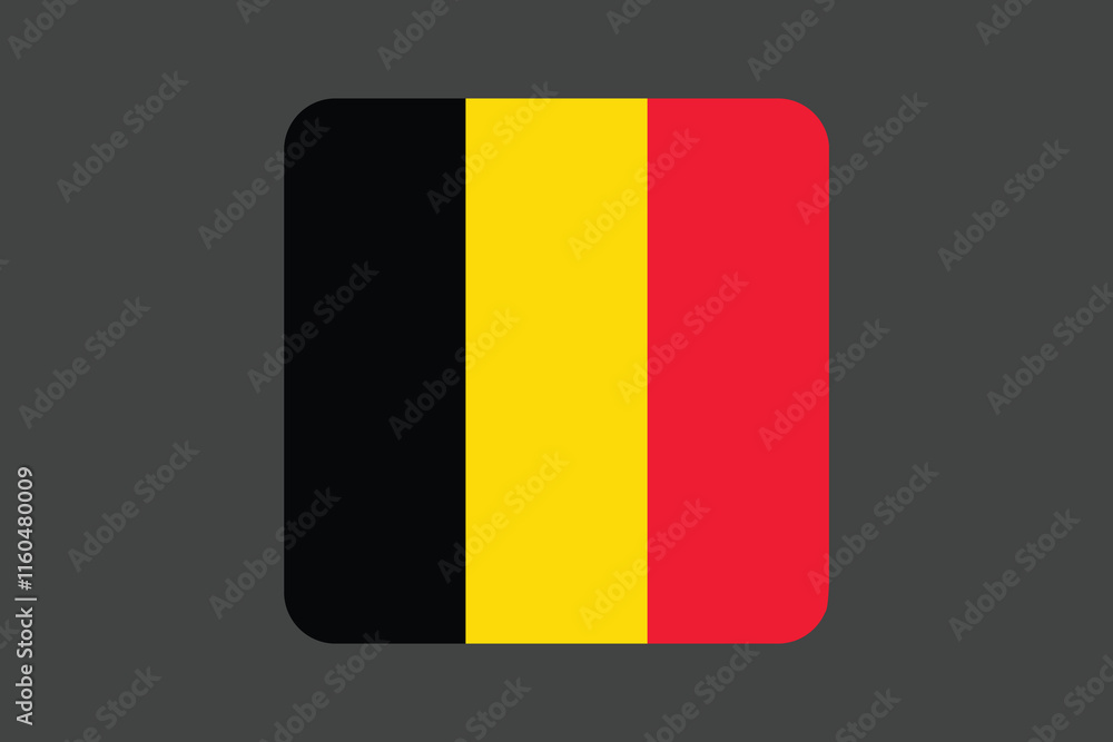 Fototapeta premium Belgium flag sign, Belgium flag vector graphic, Belgium country flag is a symbol of freedom, National Belgium flag, vector illustration 