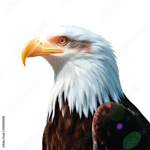 american bald eagle isolated on transparent background cutout