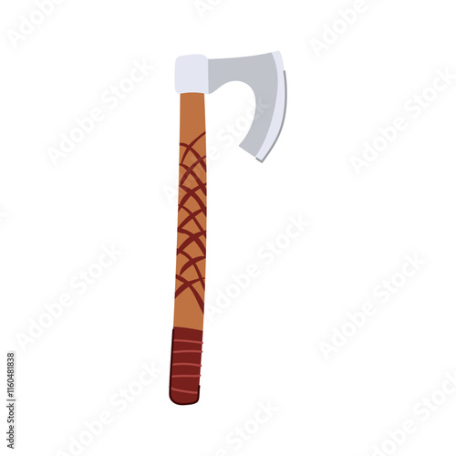 weapon viking axe cartoon. raid shield, conquest berserker, ship plunder weapon viking axe sign. isolated symbol vector illustration