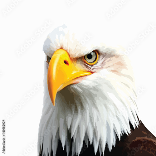 american bald eagle isolated on transparent background cutout