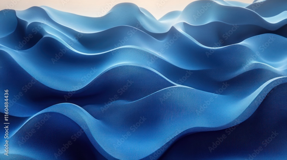 Obraz premium Organic dynamic blue background blending natural curves with soft gradients for a calm yet modern design