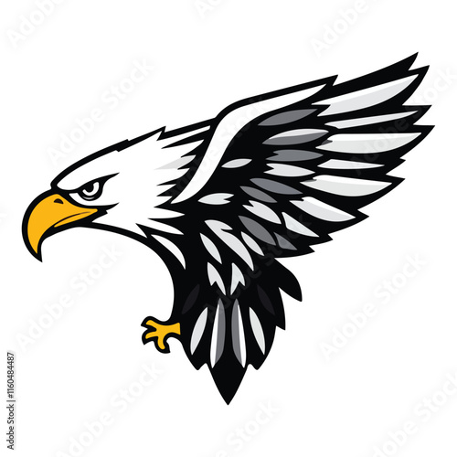 american bald eagle isolated on transparent background cutout