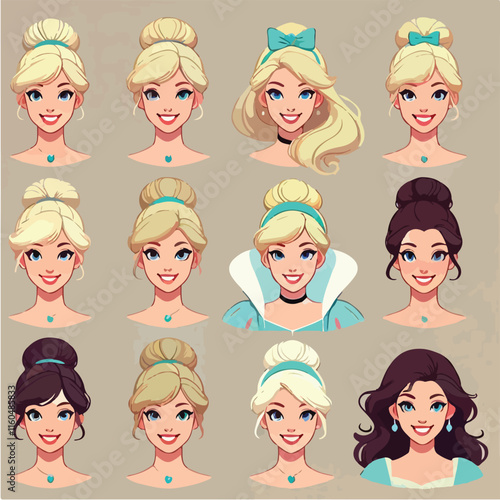 beautiful smiling cinderella wearing a crown