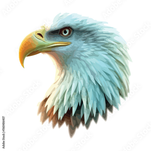 american bald eagle isolated on transparent background cutout