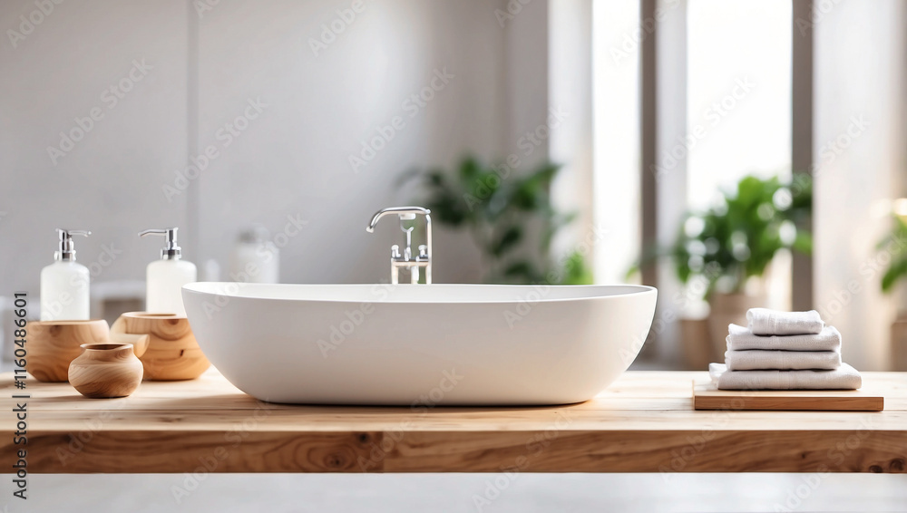 Empty Wooden Bathroom Interior: A Generative AI Artwork of Modern Design Empty Wooden Bathroom Interior: A Generative AI Artwork of Modern Design
