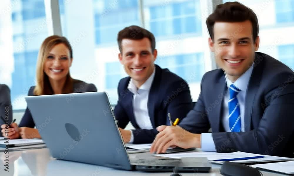 A group of professionals engaged in a meeting, discussing and taking notes. A group of professionals engaged in a meeting, discussing and taking notes.
