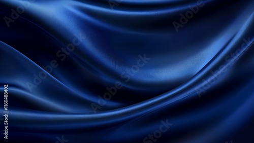 Wallpaper Mural Background Texture: Silk Satin Wavy Velvet Material. Deep Navy Blue Abstract Background. Torontodigital.ca