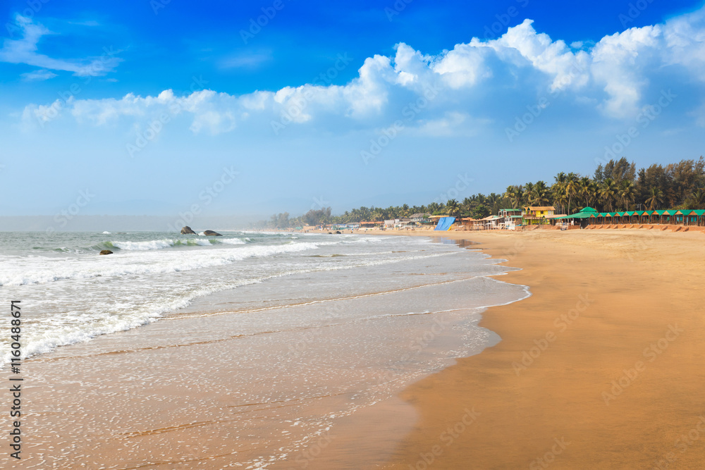 Beauty Agonda Beach in South Goa in India Beauty Agonda Beach in South Goa in India