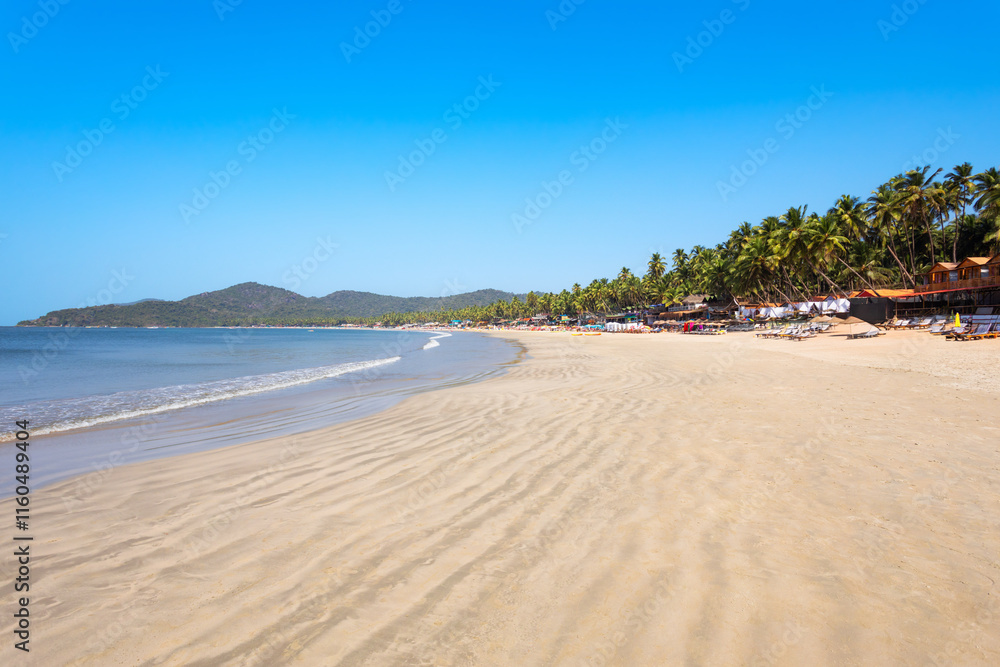 Beauty Palolem Beach in South Goa in India Beauty Palolem Beach in South Goa in India