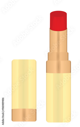 Woman lipstick on white background, vector